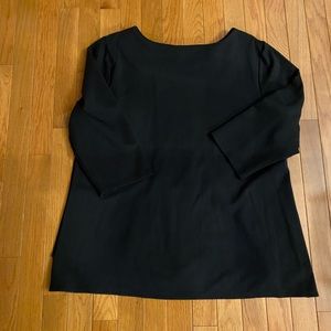 CHICO’S Size 2 (12-14) KNIT TUNIC WITH SIDE GOLD BUTTONS